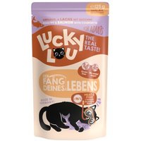 Lucky Lou Nassfutter Katze Adult Geflügel & Lachs 16x125 g von Lucky Lou