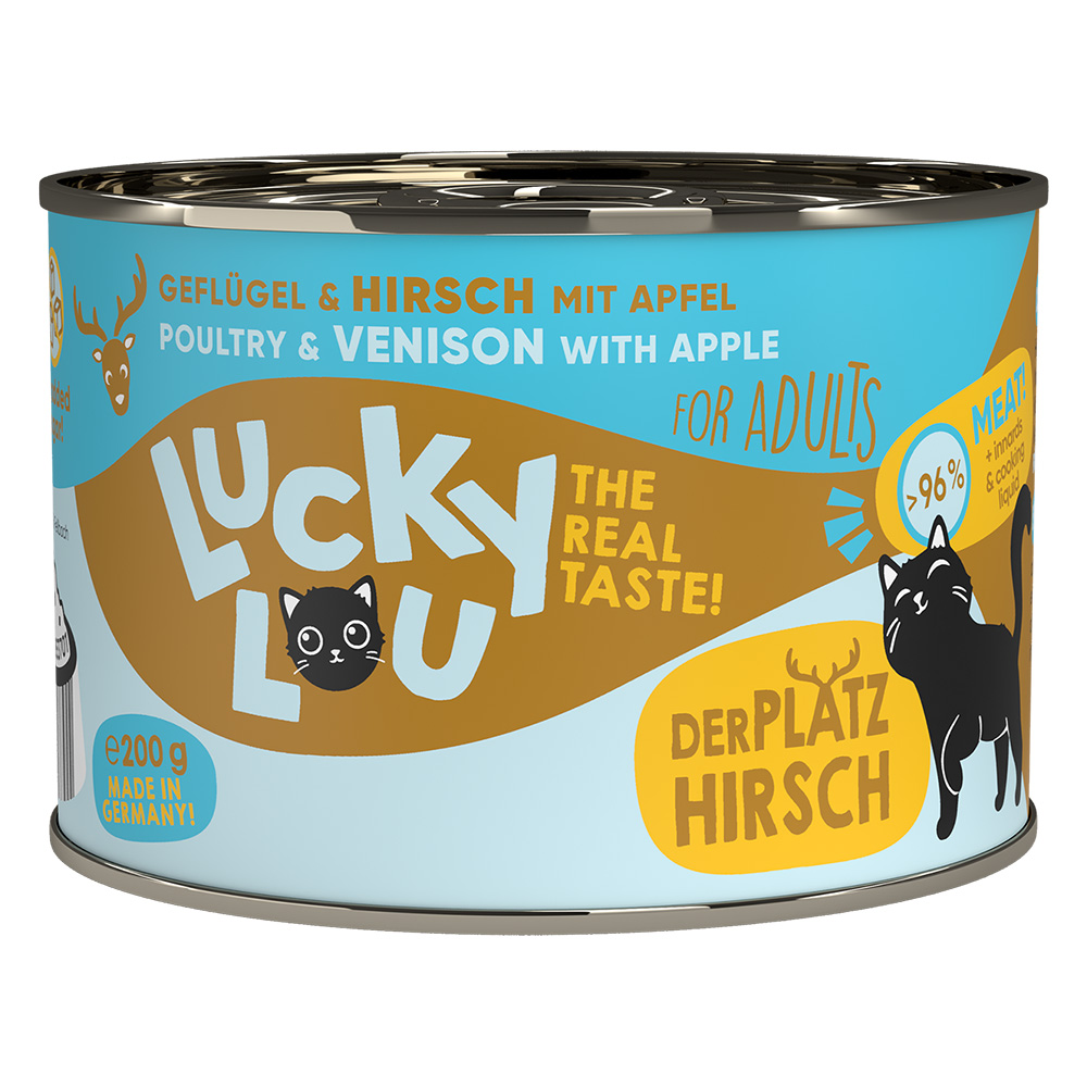 Lucky Lou Adult 6 x 200 g - Geflügel & Hirsch von Lucky Lou