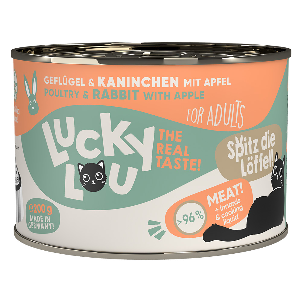 Lucky Lou Adult 6 x 200 g - Geflügel & Kaninchen von Lucky Lou