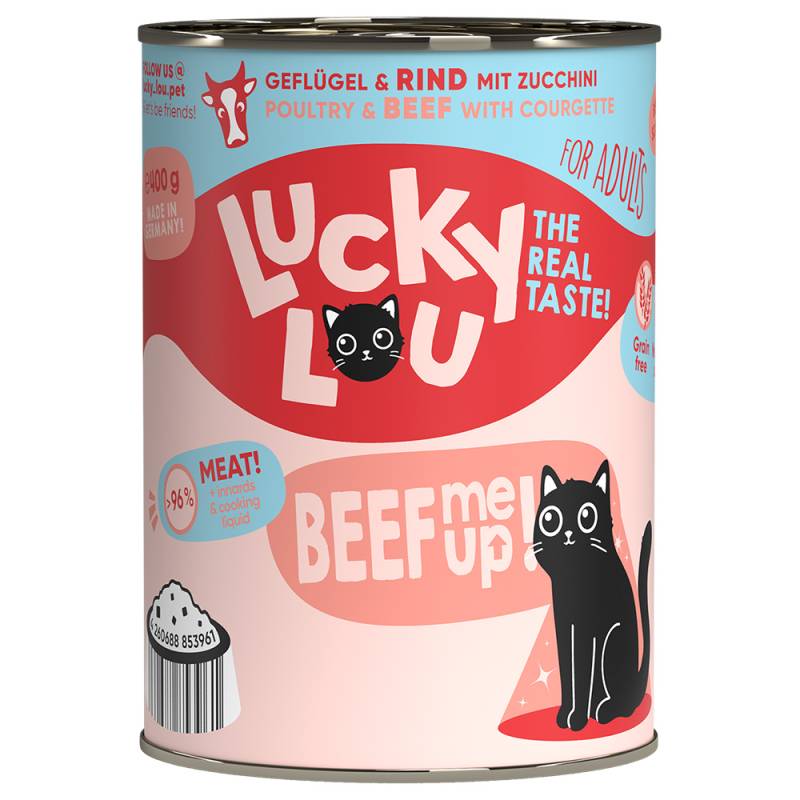 Lucky Lou Adult 6 x 400 g - Geflügel & Rind von Lucky Lou