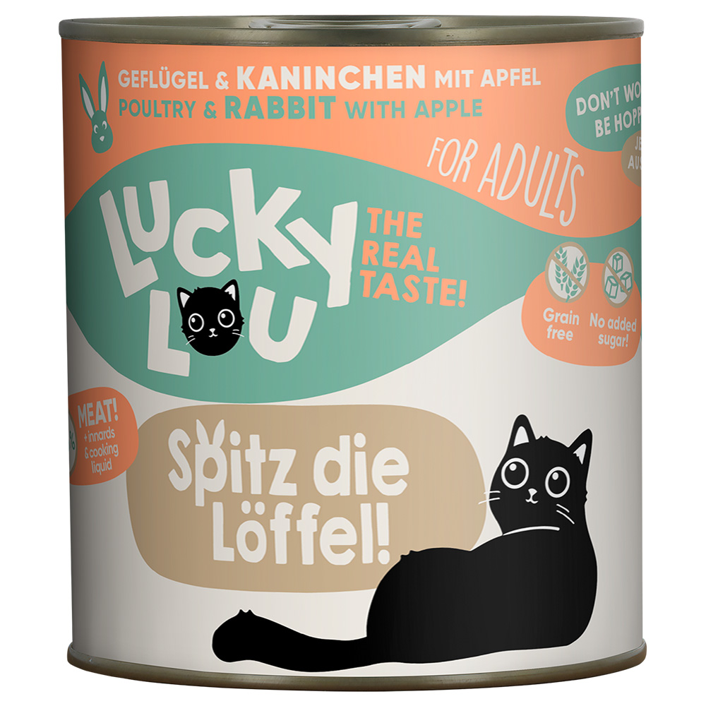 Lucky Lou Adult 6 x 800 g - Geflügel & Kaninchen von Lucky Lou