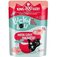 Lucky Lou Nassfutter Katze Adult Thunfisch, Geflügel 6x300 g von Lucky Lou