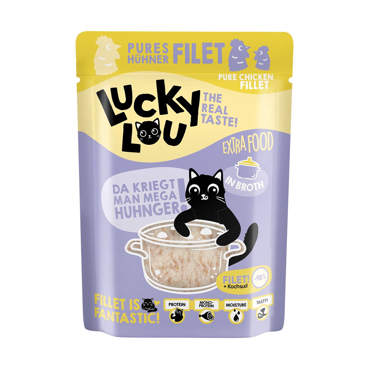 Lucky Lou Extra Food Hühnerfilet in Broth 12x70g von Lucky Lou