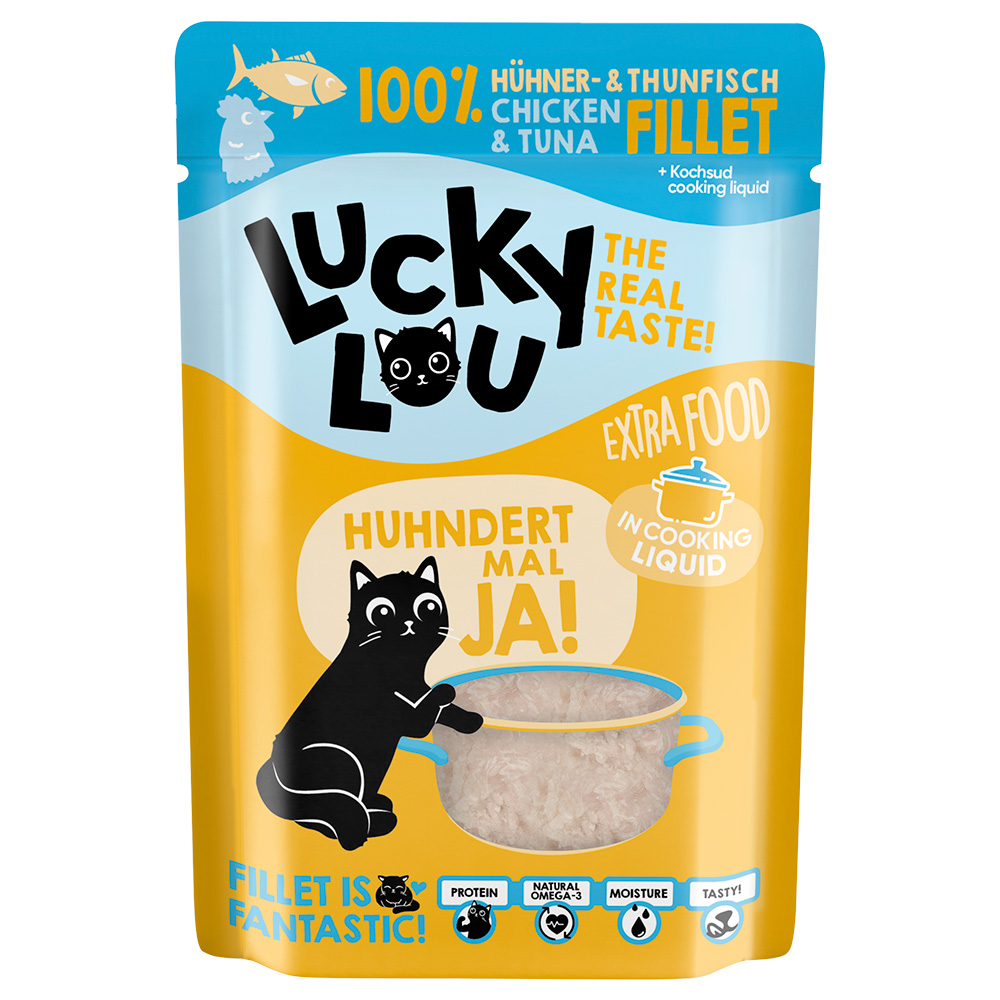 Lucky Lou Extra Food 12 x 70 g - Huhn & Thunfisch in Brühe von Lucky Lou