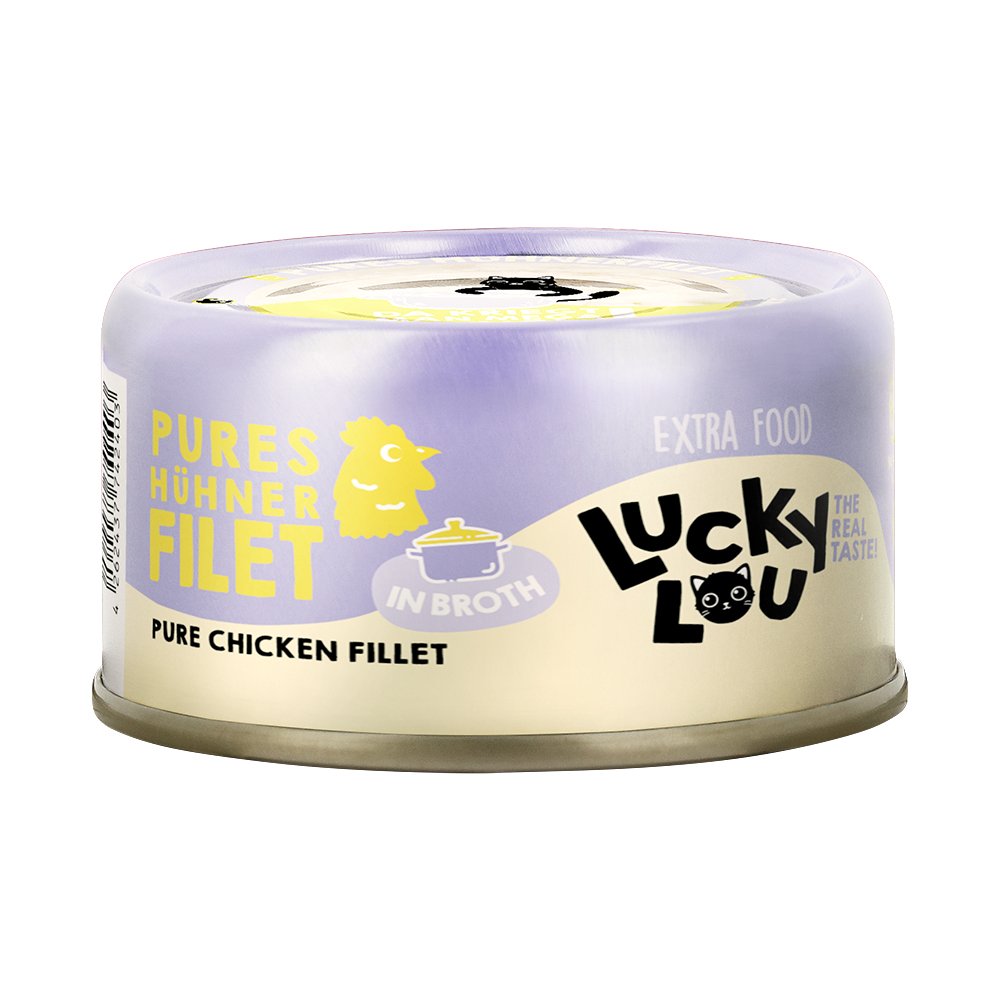 Lucky Lou Extra Food Filet in Brühe 12 x 70 g - Hühnerfilet von Lucky Lou