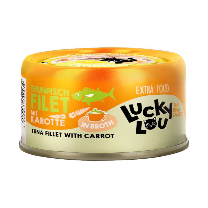 Lucky Lou Extra Food Filet in Brühe 12 x 70 g - Thunfisch & Karotte von Lucky Lou