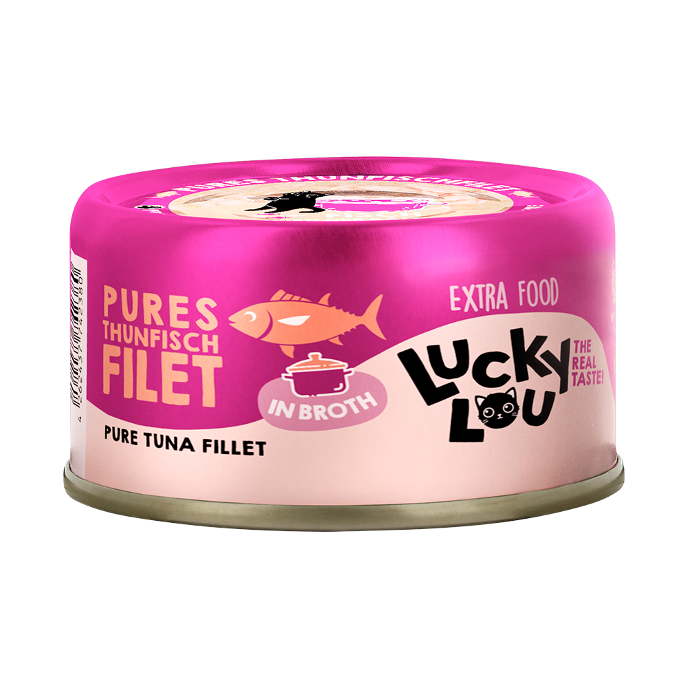 Lucky Lou Extra Food Filet in Brühe 12 x 70 g - Thunfischfilet von Lucky Lou