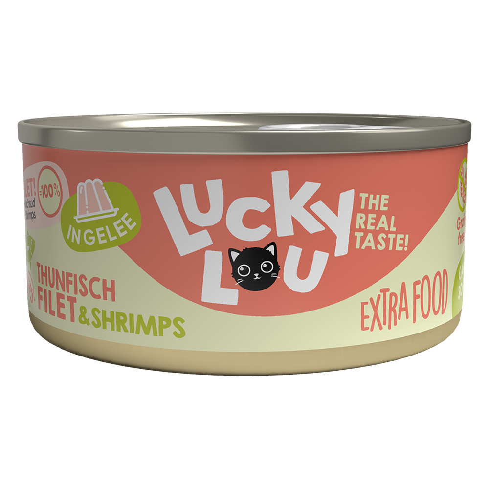 Lucky Lou Extra Food Filet in Gelee 18 x 70 g - Thunfisch & Shrimps von Lucky Lou