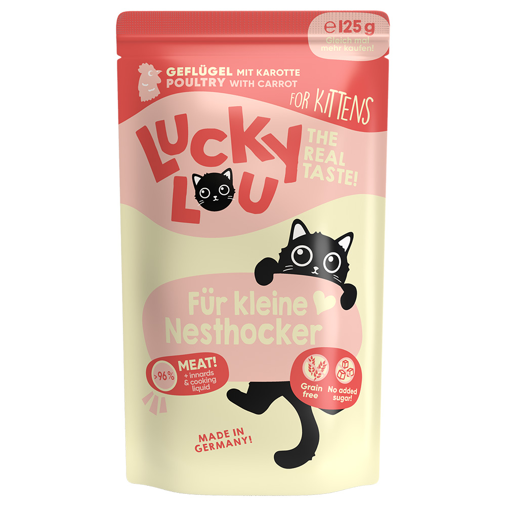 Lucky Lou Kitten 16 x 125 g - Geflügel von Lucky Lou