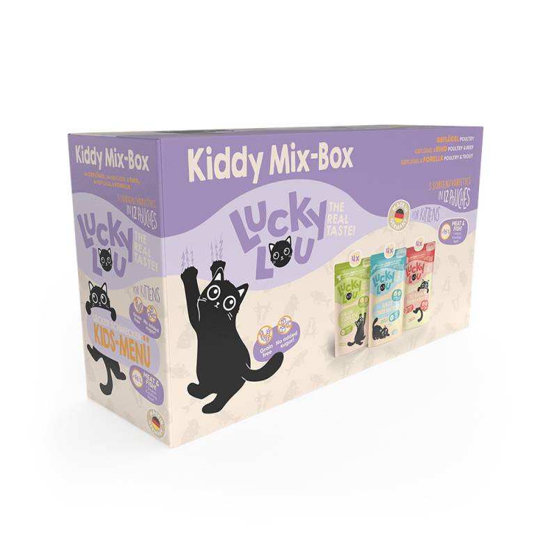 Sparpaket Lucky Lou Kitten 48 x 125 g - Mixpaket (3 Sorten) von Lucky Lou