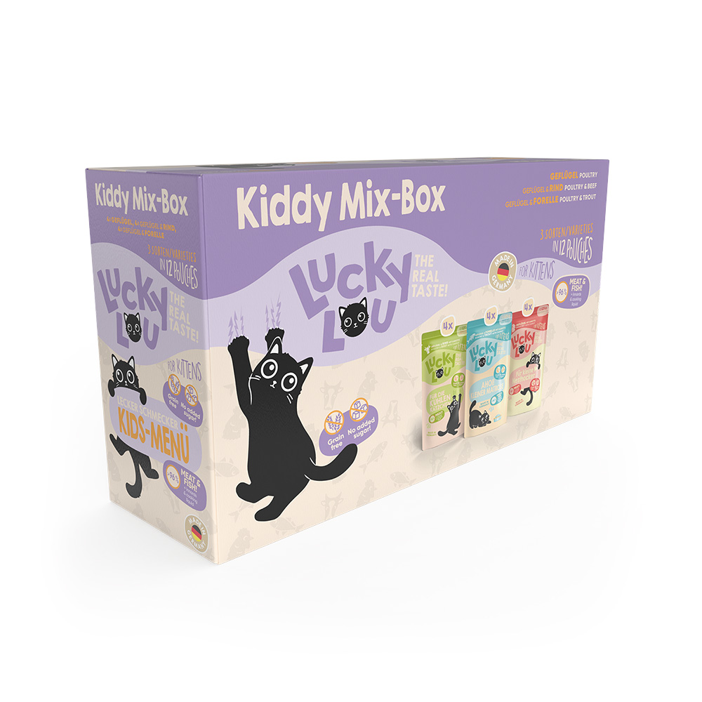 Lucky Lou Kitten Mix 12 x 125 g - Mixpaket (3 Sorten) von Lucky Lou