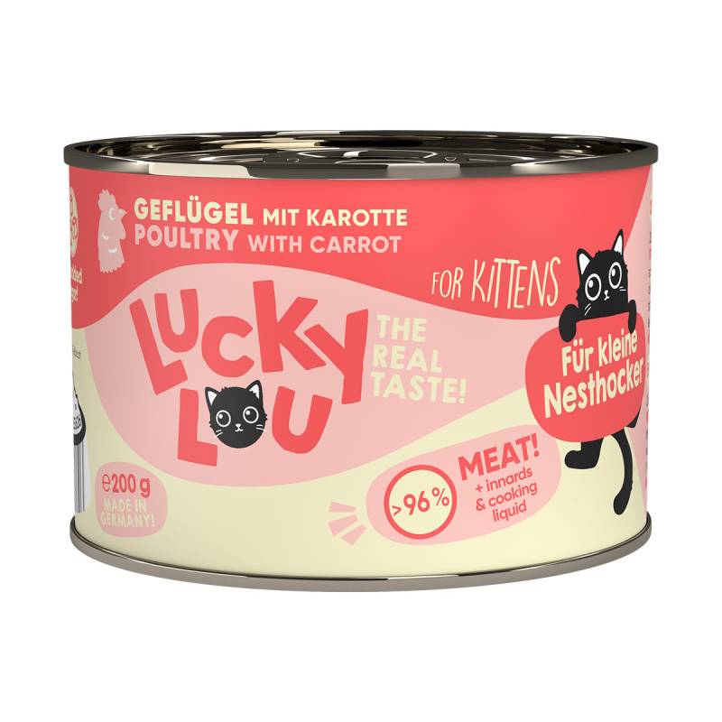 Lucky Lou Lifestage Kitten Geflügel 6x200g von Lucky Lou