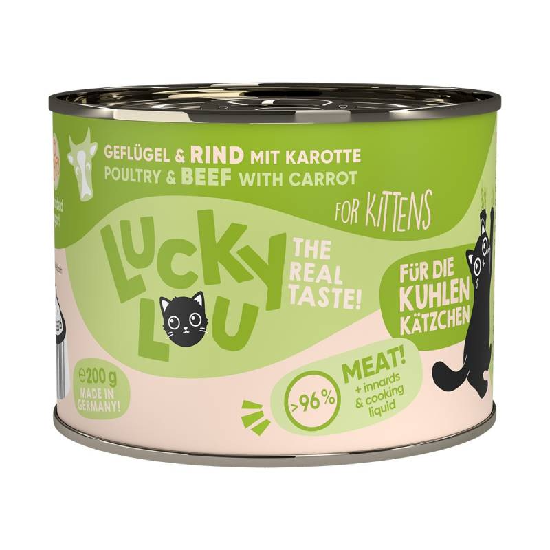 Lucky Lou Lifestage Kitten Geflügel & Rind 6x200g von Lucky Lou