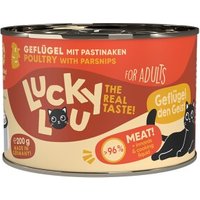 Lucky Lou Nassfutter Katze Adult Geflügel 12x200 g von Lucky Lou