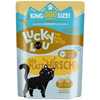 Lucky Lou Nassfutter Katze Adult Geflügel & Hirsch 12x300 g von Lucky Lou