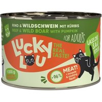 Lucky Lou Nassfutter Katze Adult Rind & Wildschwein 12x200 g von Lucky Lou