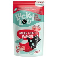 Lucky Lou Nassfutter Katze Adult Thunfisch, Geflügel 12x125 g von Lucky Lou