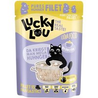 Lucky Lou Nassfutter Katze Extra Food Adult in Brühe Huhn 12x70 g von Lucky Lou