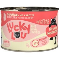 Lucky Lou Nassfutter Katze Kitten Geflügel 12x200 g von Lucky Lou