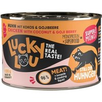 Lucky Lou Nassfutter Katze SuperMono Adult Huhn 12x200 g von Lucky Lou