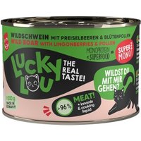 Lucky Lou Nassfutter Katze SuperMono Adult Wildschwein 12x200 g von Lucky Lou