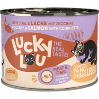 Sparpaket Lucky Lou Adult 24 x 200 g - Geflügel & Lachs von Lucky Lou