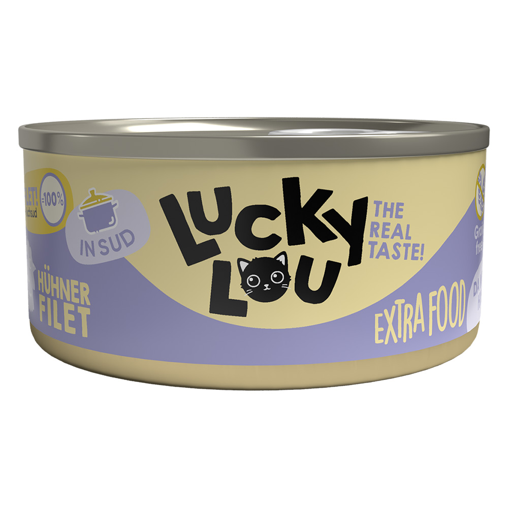 Sparpaket Lucky Lou Extrafood Filet in Brühe 36 x 70 g - Hühnerfilet von Lucky Lou