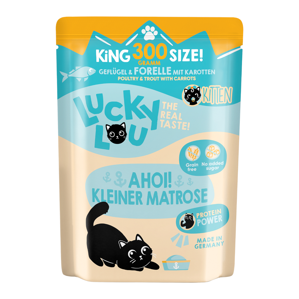 Sparpaket Lucky Lou Kitten 2 x 300 g - Geflügel & Forelle Sparpaket Lucky Lou Kitten 2 x 300 g - Geflügel & Forelle von Lucky Lou