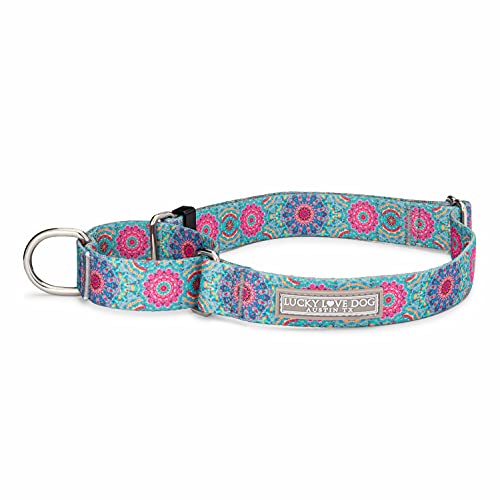 Lucky Love Dog, Boho Chic Martingale-Hundehalsband für Mädchen und Jungen, hochwertiges rutschfestes Halsband, Martingal-Halsband für Hunde (klein, Clara Mart) von Lucky Love Dog