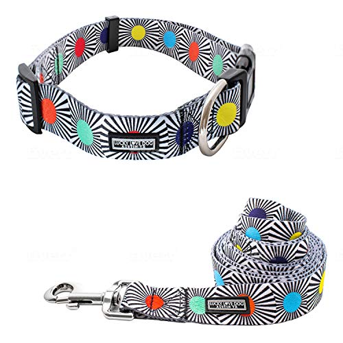 Lucky Love Dog, Verstellbares Halsband und Leine, Set für Hunde, farblich passendes Hundehalsband und Leine, Größe XS, SOCO Combo von Lucky Love Dog