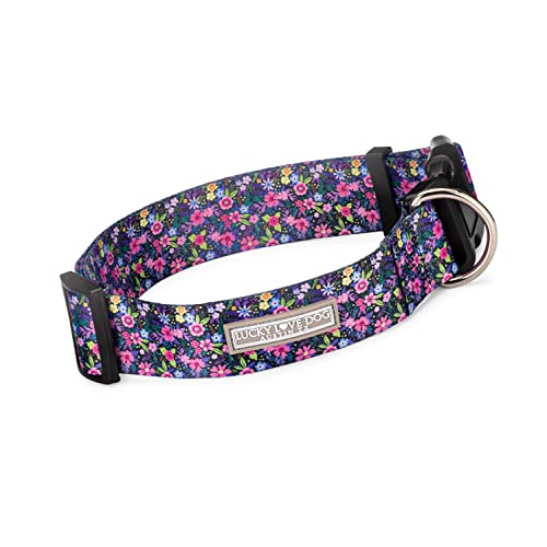 Lucky Love Dog 3,8 cm breites Halsband, perfektes Halsband für Hunde mit größerem Kopf und Hals (Primrose, Medium) von Lucky Love Dog