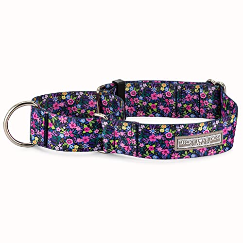 Lucky Love Dog Breites Martingal-Halsband (groß, Primrose) von Lucky Love Dog