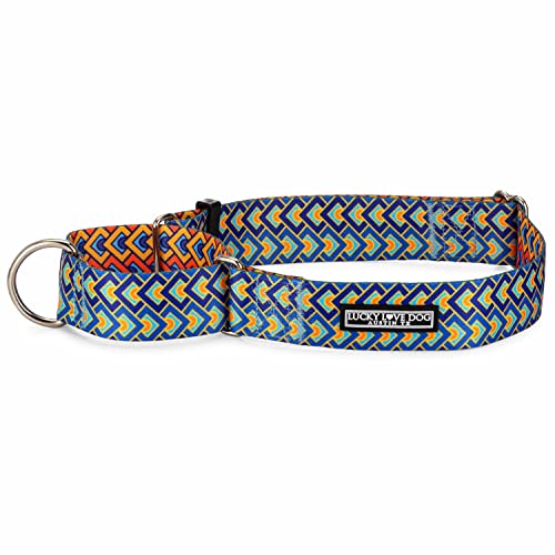 Lucky Love Dog Breites Martingale-Halsband, perfektes Halsband für Hunde mit größeren Köpfen und Hals, Murphy, Größe L von Lucky Love Dog