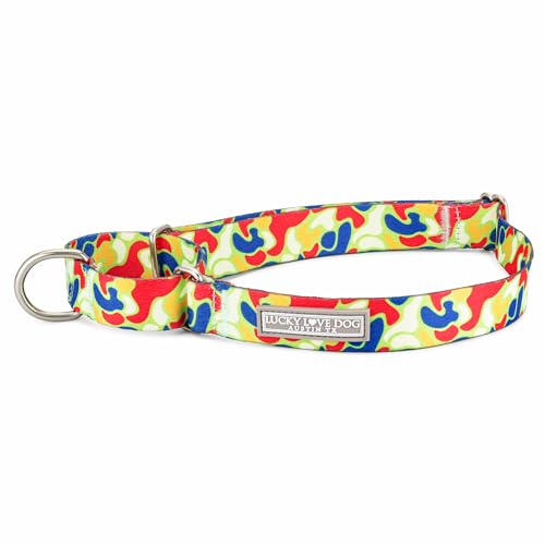 Lucky Love Dog Martingale-Halsband, hochwertiges rutschfestes Halsband, bunte Oscar-Martingale-Farbe für mittelgroße Hunde, ideal für mittelgroße Hunde (Oscar, M) von Lucky Love Dog