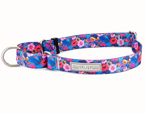 Lucky Love Dog Martingale-Halsband, hochwertiges rutschfestes Halsband, bunte Zuzu-Martingale-Farbe für große Hunde, ideal für große Hunde (Zuzu, L) von Lucky Love Dog