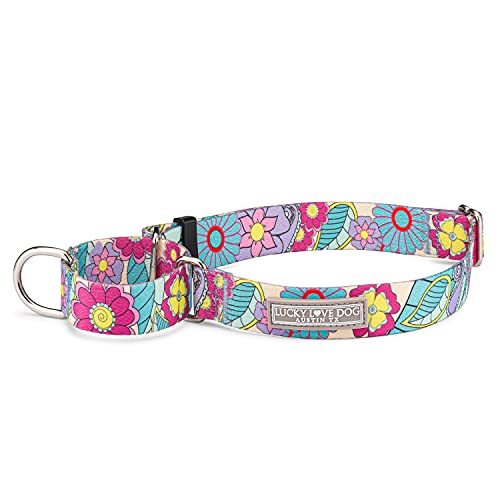 Lucky Love Dog Martingale-Halsband, hochwertiges rutschfestes Martingal-Halsband für mittelgroße Hunde, ideal für Whippets, Windhunde und mehr (Caroline, Größe M) von Lucky Love Dog