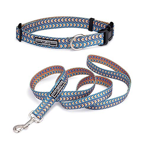 Lucky Love Dog | Passendes Hundehalsband & Leine Set für kleine, mittelgroße, weibliche oder männliche Hunde – weich, verstellbar, sicher für Training und Spaziergänge – Murphy, XS von Lucky Love Dog