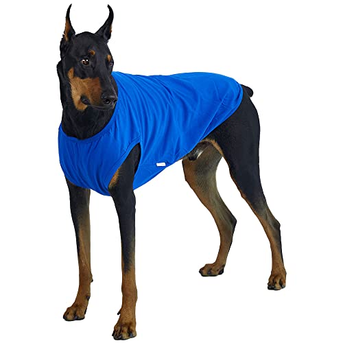 Lucky Petter Ärmelloses Tanktop aus Baumwolle für Hunde, einfarbig, ärmellos, T-Shirt, weich, atmungsaktiv, kühles Hunde-Shirt, Haustierkleidung (2X-Large, Blau) von Lucky Petter