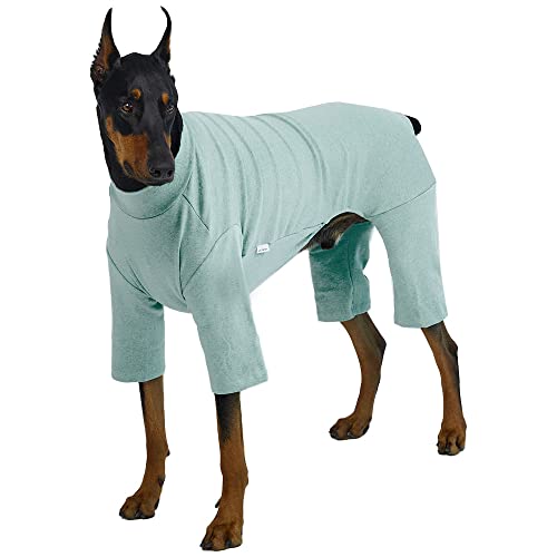 Lucky Petter Basic Hunde-Pyjama, Hundekleider, Pastellfarben, langlebig und elastisch, Hunde-Einteiler, Bekleidung, Outfits, Hunde-Jammies, Größe 4XL, Minze von Lucky Petter