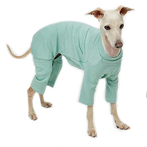 Lucky Petter Basic Hunde-Pyjama, Pastellfarben, langlebig und elastisch, Hunde-Einteiler, Bekleidung, Outfits für Hunde, Jammies, Größe XL, Minze von Lucky Petter