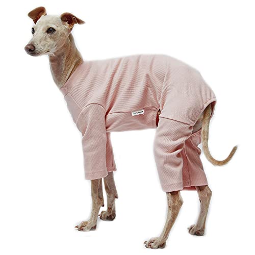 Lucky Petter Hunde-Pyjama für kleine Hunde Basic Onesie Doggie Jammies Hundehemd Dehnbarer Hundeoverall Bodysuit Pjs (2X-Large, Basic Pink) von Lucky Petter