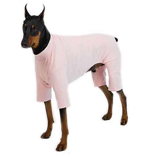 Lucky Petter Hunde-Pyjama für kleine Hunde Basic Onesie Doggie Jammies Hundehemd Dehnbarer Hundeoverall Bodysuit Pjs (3XL, Basic Pink) von Lucky Petter