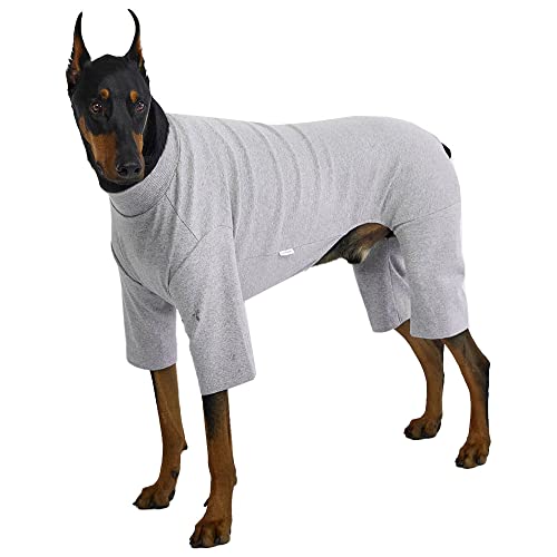 Lucky Petter Hunde-Schlafanzug für kleine Hunde, Basic Onesie Doggie Jammies Hundehemd, dehnbar, Hunde-Overall, Bodysuit, Pjs (3XL, Basic Grau) von Lucky Petter