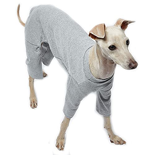 Lucky Petter Hunde-Schlafanzug für kleine Hunde, Basic Onesie Doggie Jammies Hundehemd, dehnbar, Hunde-Overall, Bodysuit, Pjs (XXL, Basic Grau) von Lucky Petter