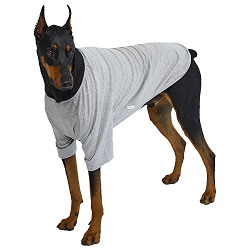 Lucky Petter Hunde-Shirt für kleine Hunde, einfarbig, weich, atmungsaktiv, Baumwolle, Größe 5XL, Grau von Lucky Petter