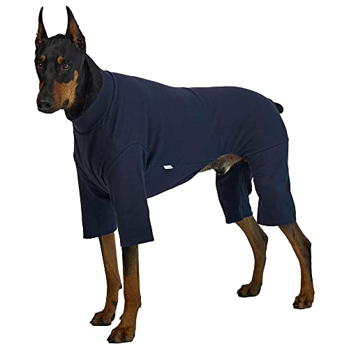 Lucky Petter Hundepyjama für kleine Hunde Basic Onesie Doggie Jammies Hundehemd Dehnbarer Hundeoverall Bodysuit Pjs (3XL, Basic Navy) von Lucky Petter