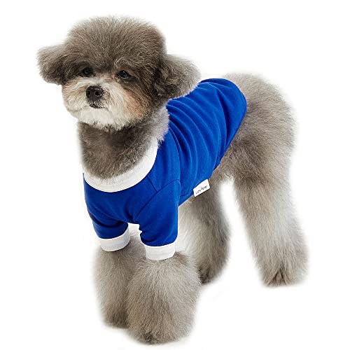 Lucky Petter Hundeshirt für kleine und große Hunde, Baumwoll-T-Shirt, Blau/Weiß, Größe XS von Lucky Petter