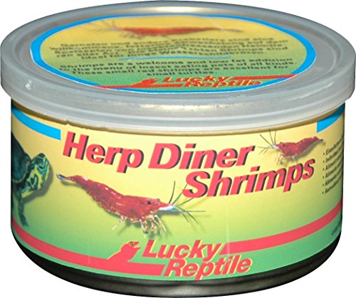 Herp Diner Shrimps klein 35 g - kleine Garnelen für Wasserschildkröten / Bartagamen & andere Reptilien - Wasserschildkrötenfutter mit ca. 80 kleinen Süßwasser-Garnelen - Wasseragamen Tierfutter von Lucky Reptile