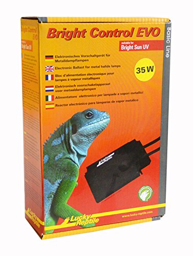 Lucky Reptile Bright Control EVO - 50 W Vorschaltgerät für Metalldampflampen - Elektronisches Vorschaltgerät für Bright Sun UV Strahler - Betriebseinheit UV Lampe - Zubehör Terrarium Beleuchtung, Schwarz von Lucky Reptile