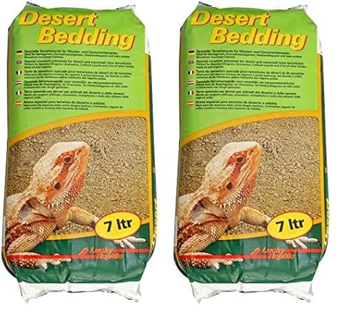 Lucky Reptile DB-7 Desert Bedding, 7 Liter, Bodengrund für Wüstenterrarien, grabfähig (Packung mit 2) von Lucky Reptile